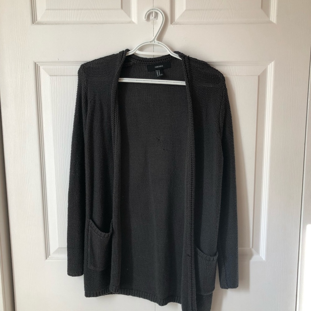 Dark grey women’s cardigan